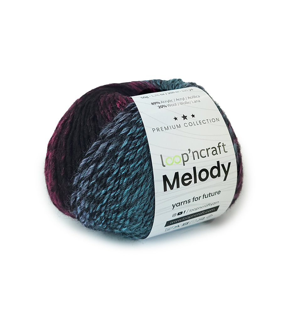 loopncraft Melody Farbverlaufsgarn 50gr