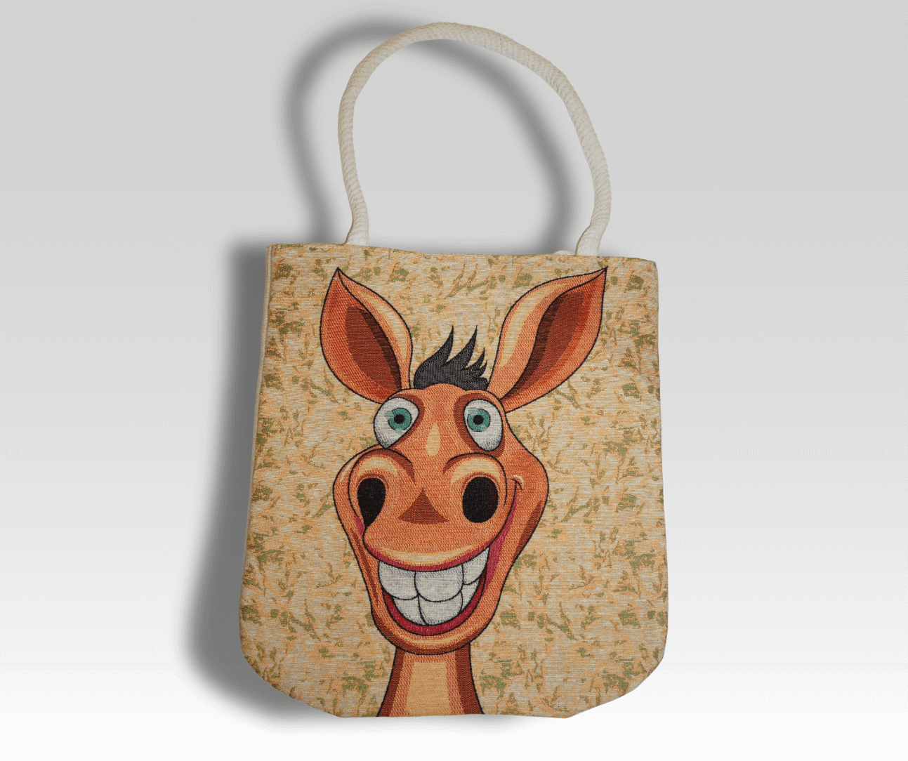 Projekttasche mit Motiv – z. B. bunte Katze | 60% Baumwolle, 40% Polyester | Für Strick- & Häkelprojekte