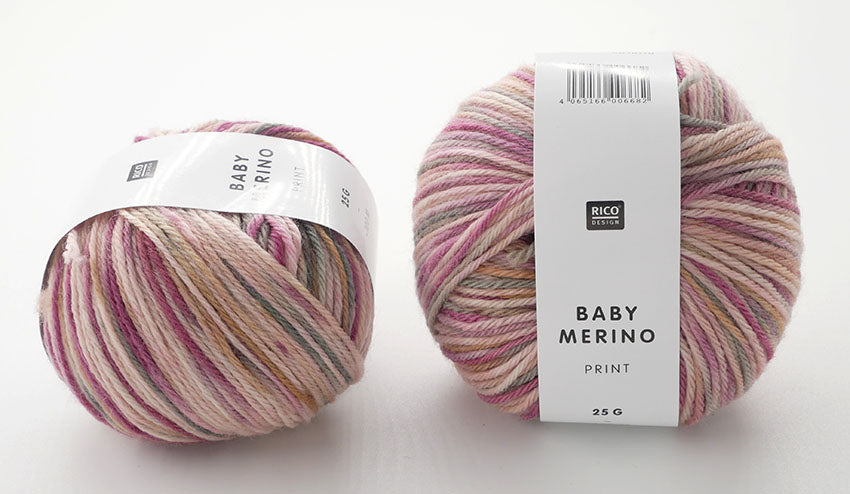 Rico Baby Merino Print Strickwolle Häkelwolle 100% Schurwolle