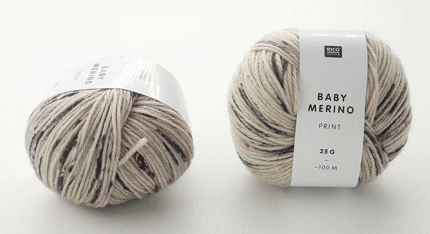 Rico Baby Merino Print 010 petrol violet knitting wool crochet wool 100% virgin wool