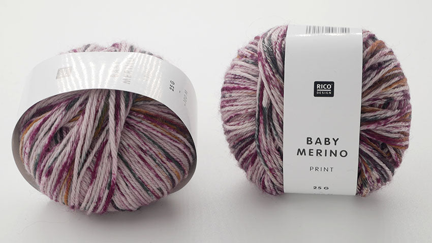 Rico Baby Merino Print Strickwolle Häkelwolle 100% Schurwolle