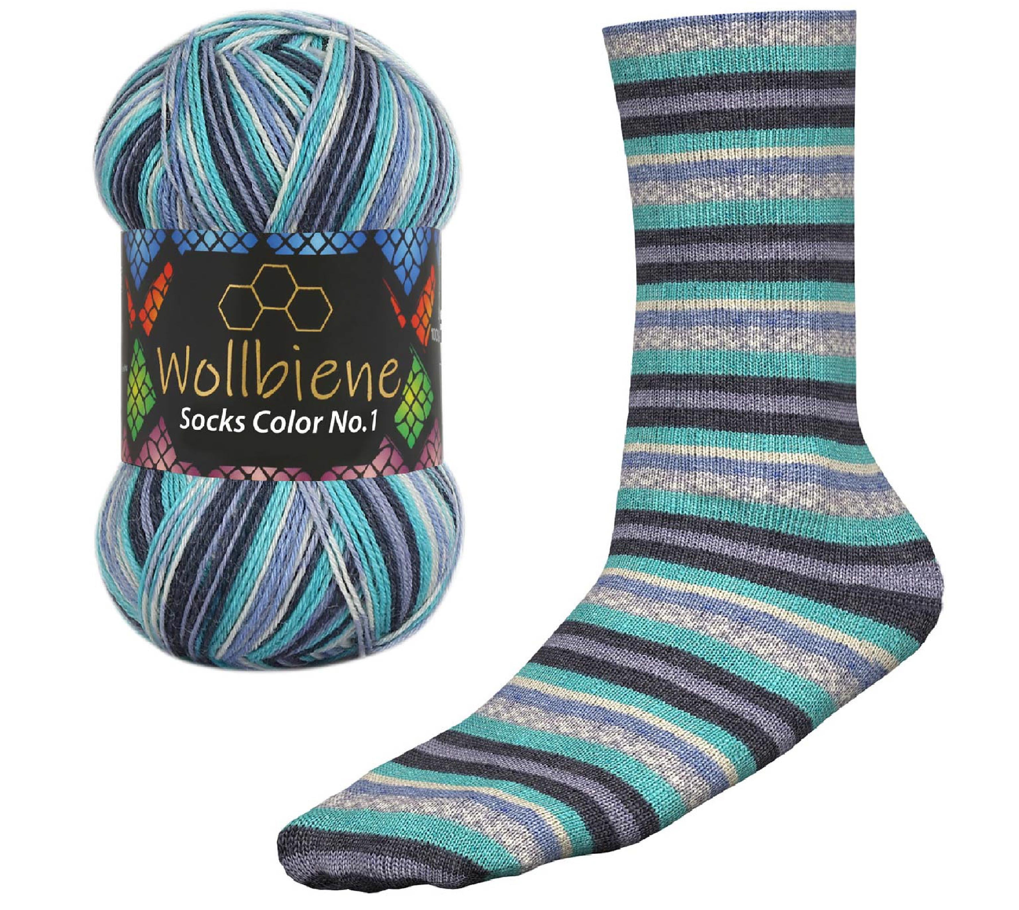 Wollbiene Socks Color Sockenwolle 100gr 4fach