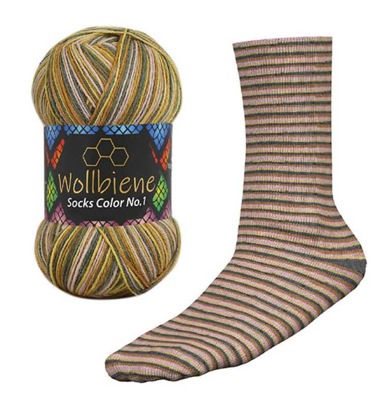 Wollbiene Socks Color Sockenwolle 100gr 4fach