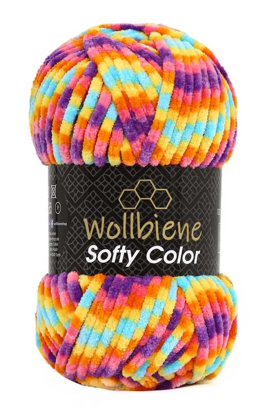 Softy Color Chenille Wool 100g colored