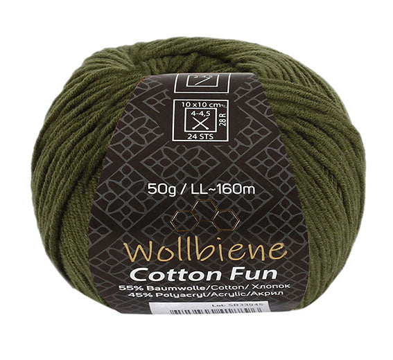 Cotton Fun knitting wool 50g with 55% cotton