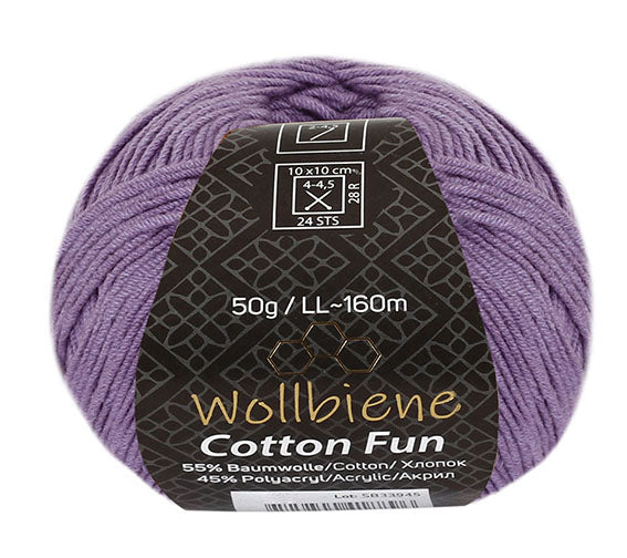 Cotton Fun knitting wool 50g with 55% cotton