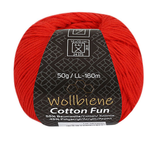Cotton Fun knitting wool 50g with 55% cotton