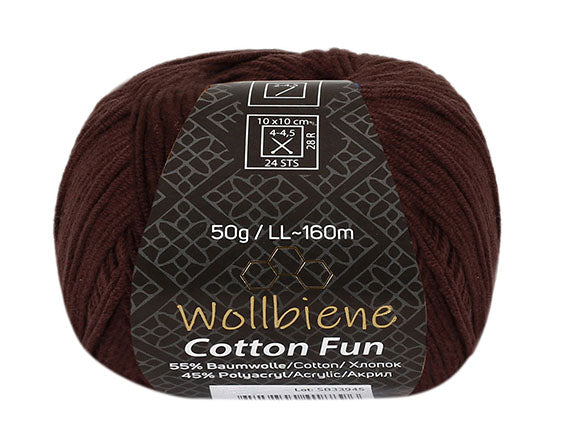 Cotton Fun knitting wool 50g with 55% cotton