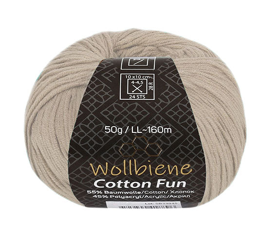 Cotton Fun knitting wool 50g with 55% cotton