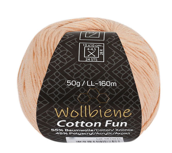 Cotton Fun knitting wool 50g with 55% cotton