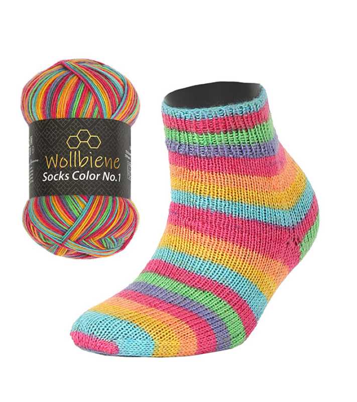 Wollbiene Socks Color Sockenwolle 100gr 4fach