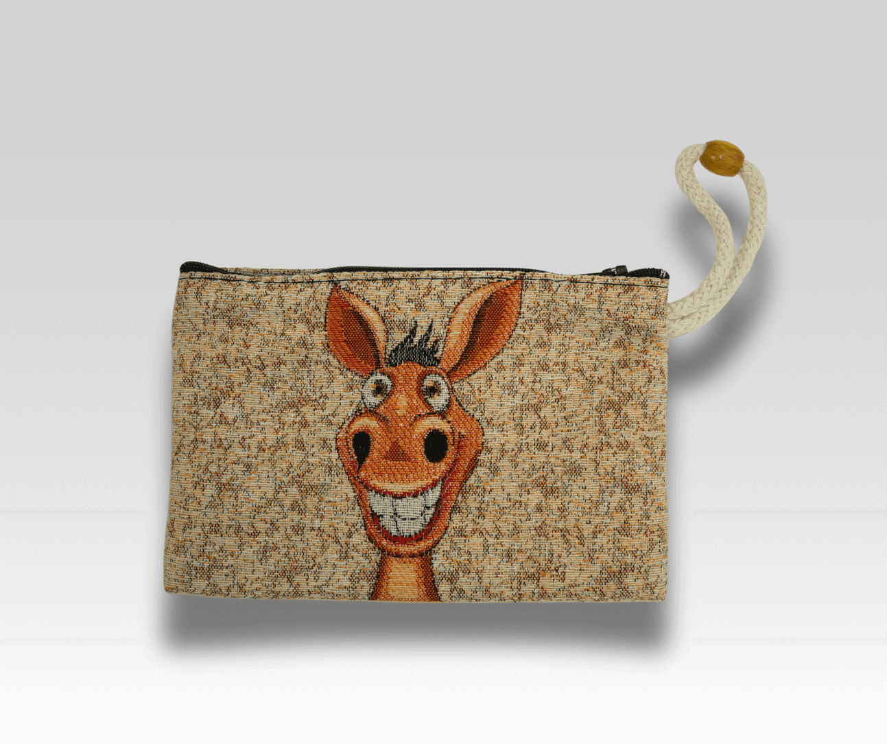 Zubehörtasche mit Motiv – z. B. bunte Katze | Für Strick- & Häkelprojekte