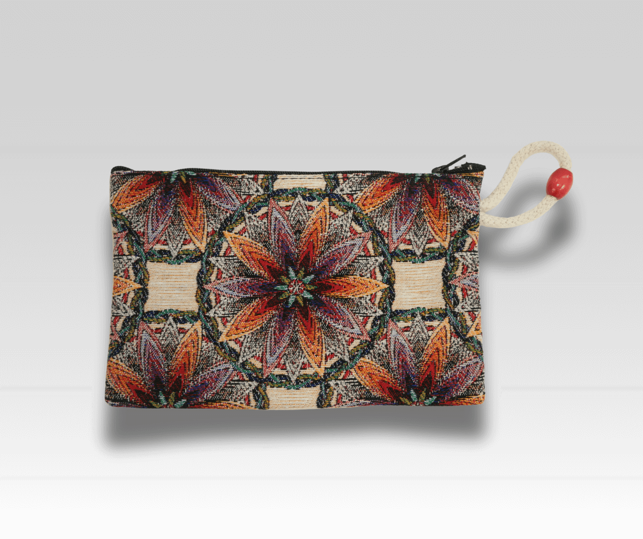 Zubehörtasche mit Motiv – z. B. bunte Katze | Für Strick- & Häkelprojekte