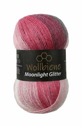 Moonlight Glitter Batik 5100 grau beere weiß