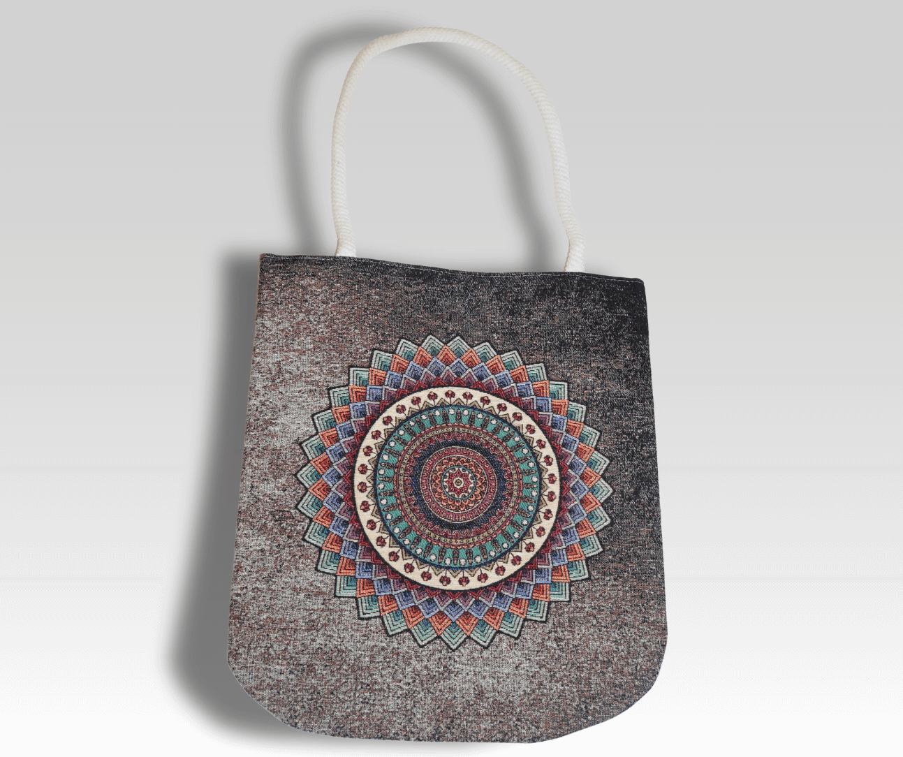 Projekttasche mit Motiv – z. B. bunte Katze | 60% Baumwolle, 40% Polyester | Für Strick- & Häkelprojekte