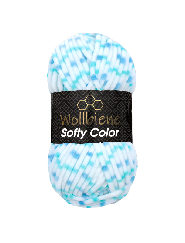 Wollbiene Softy Color Chenille Wolle 100gr farbig