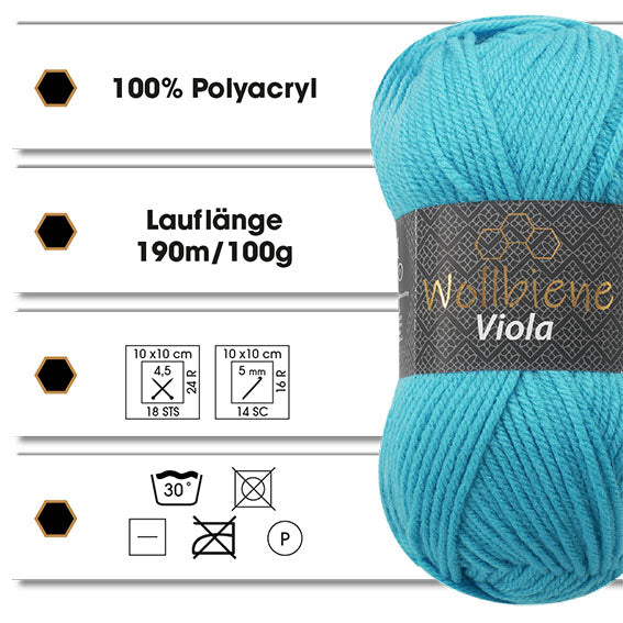 Bodhi2000 Grobes Acrylgarn (100g) In Dunkelblau – Weich, Für Handstricken & Häkeln, Garnstärke Ca. 7 Mm