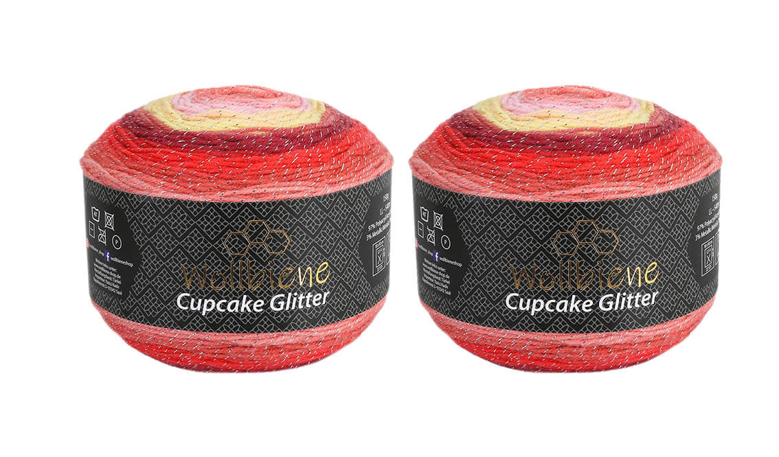 Wollbiene Cupcake Glitter 1910 2x150g