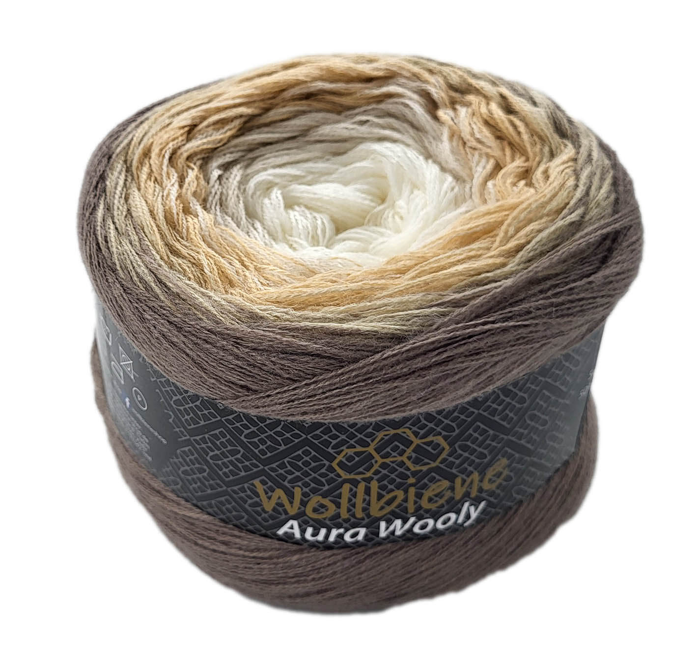 Wollbiene Aura Wooly  Bobbel 200g Farbverlauf 700m