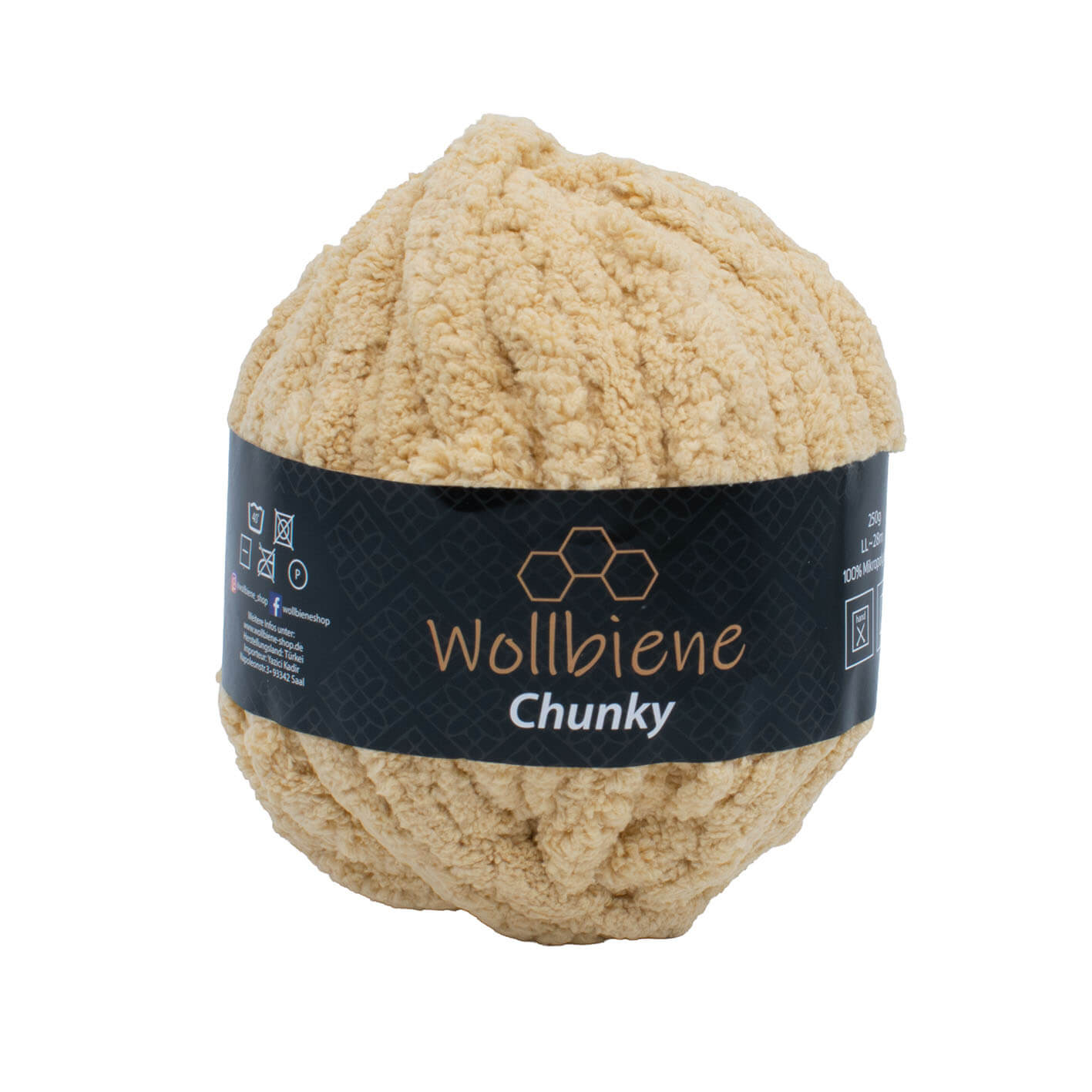 Wollbiene Chunky Handstrickwolle XXL ohne Nadeln