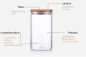 Mobile Preview: Vorratsglas aus Glas Vorratsgläser Vorratsdose Glasbehälter mit Bambus Deckel