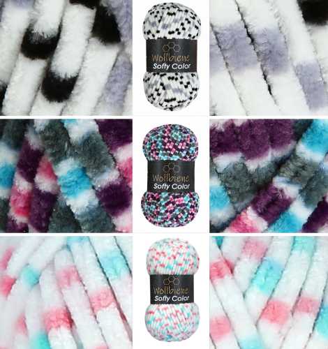 Softy Color Chenille Wolle 100gr farbig