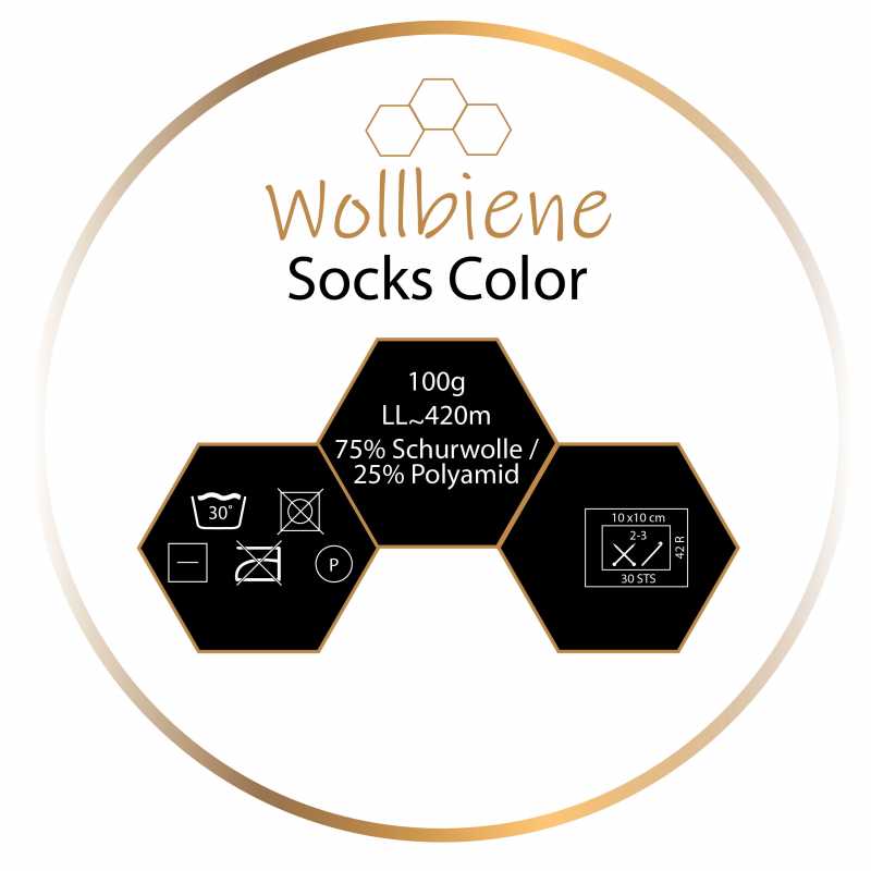 Socks Color Sockenwolle 100gr 4fach